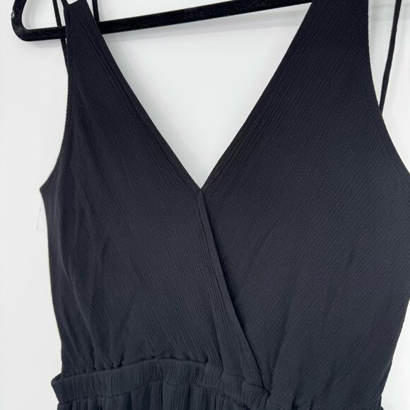 Lulus Womens Lost in Paradise Black Maxi Dress Size L Strappy Open Back Rayon - Picture 5 of 11